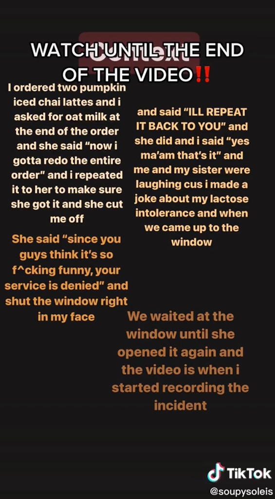 She explained what happened at the end of the video.