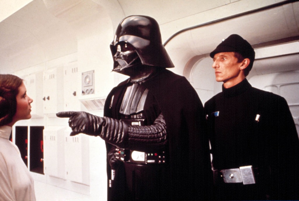 Darth Vader's costume was heavily used for promotion of the original "Star Wars."