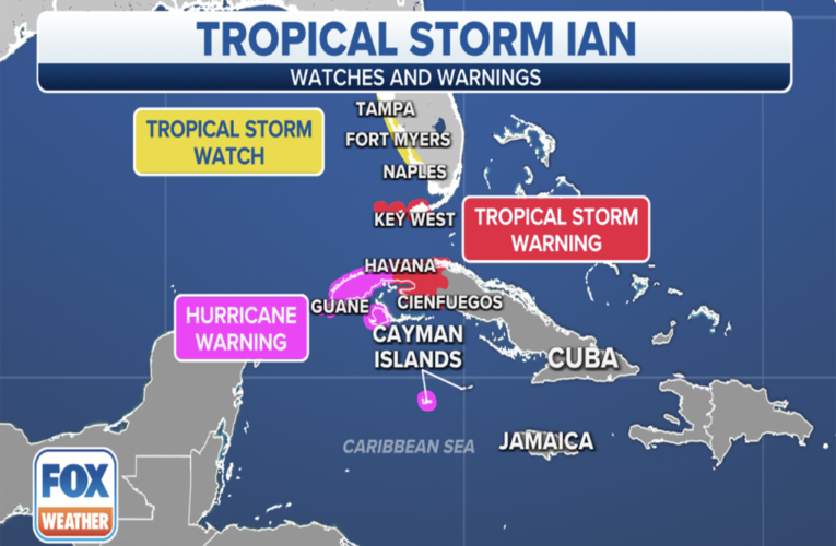 Tropical Storm Ian forecast to rapidly intensify into hurricane, Florida in danger