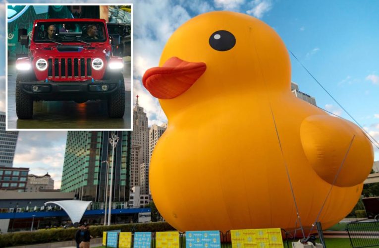 What is ‘ducking’? The giant duck outside the Detroit Auto Show explained