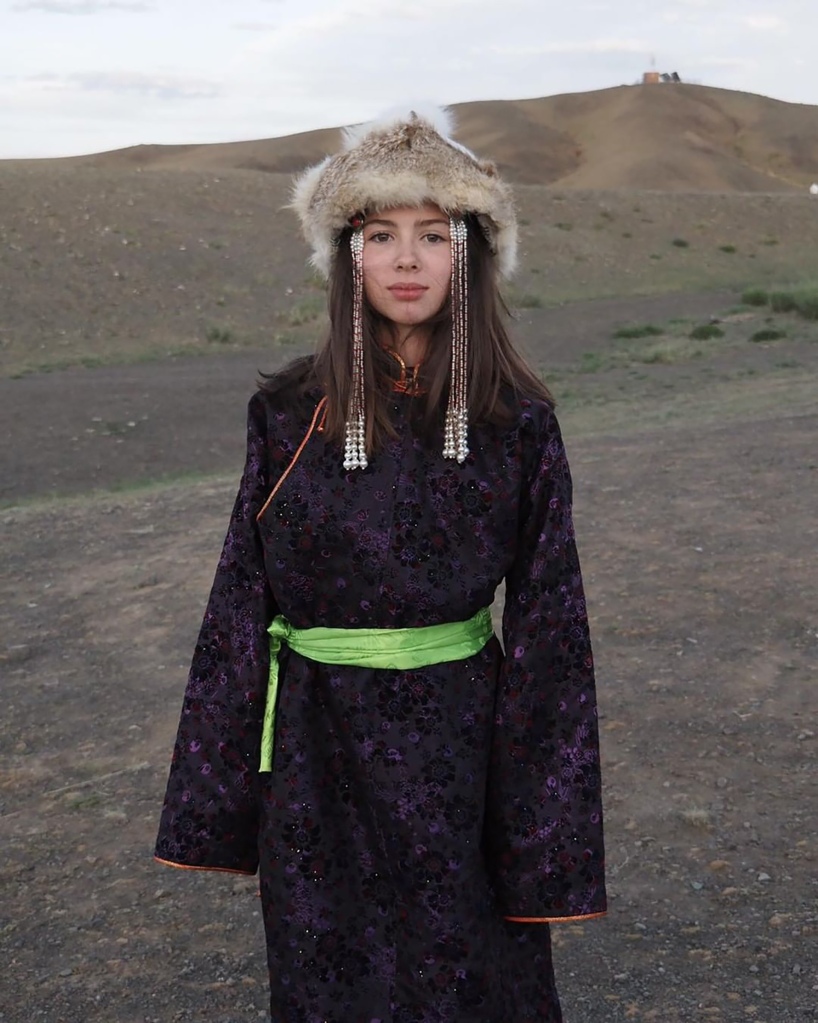 Mia in Mongolia.