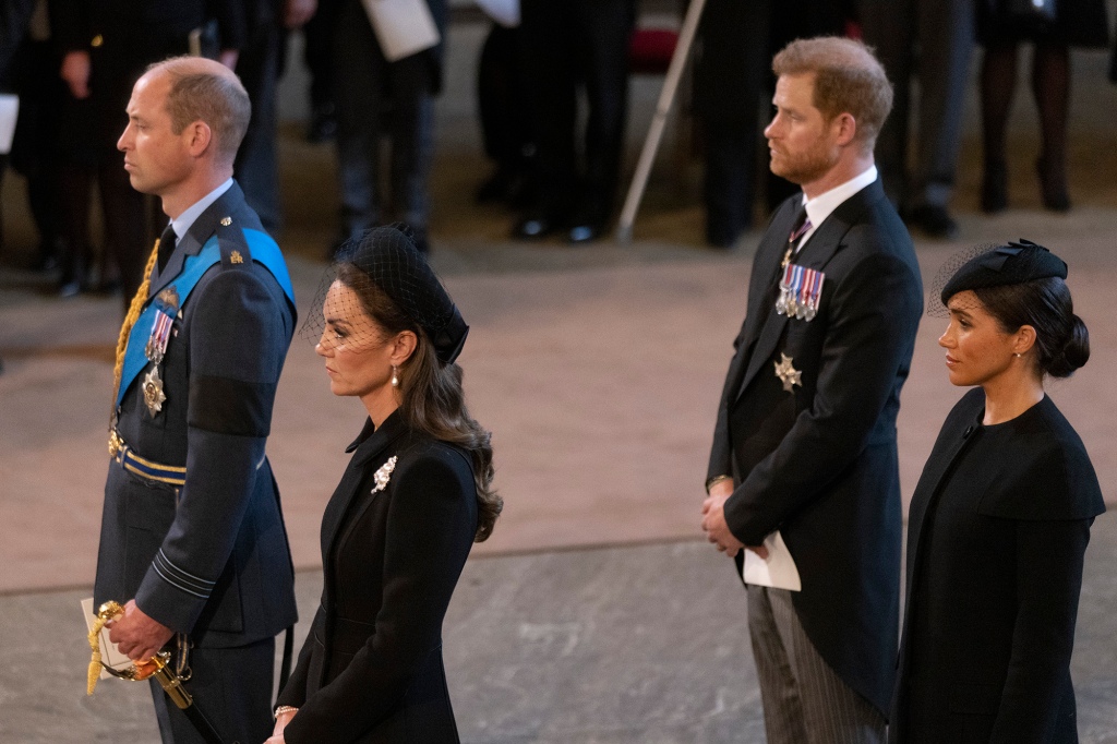 Prince William, Prince of Wales, Catherine, Princess of Wales, Harry, Duke of Sussex and Meghan, Duchess of Sussex