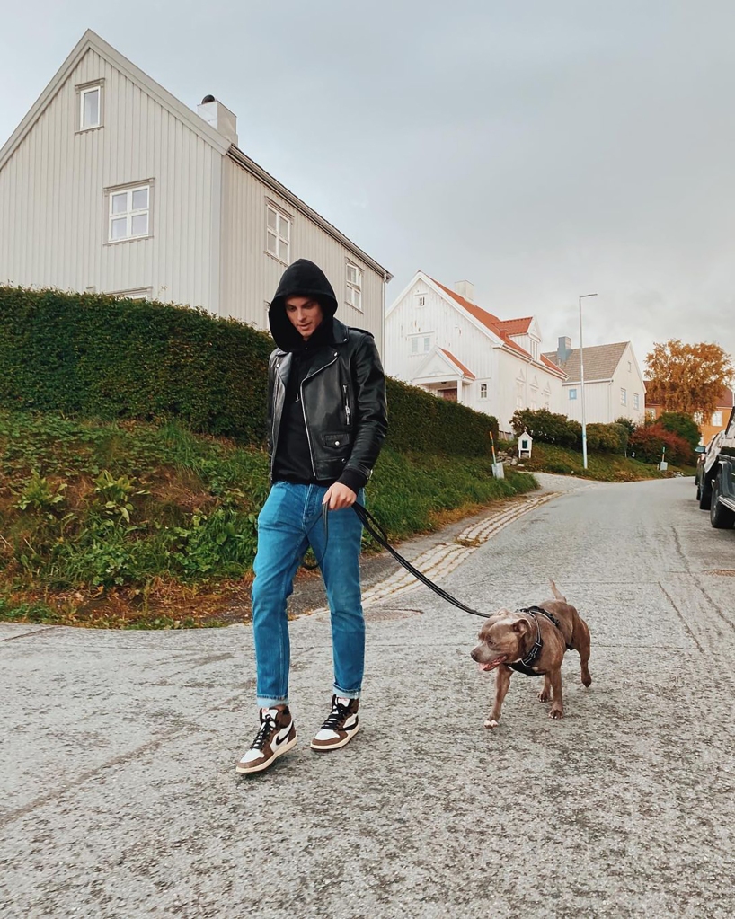 Though Witzøe doesn't have any human roommates, he shares his penthouse in Oslo with his Staffordshire bull terrier, Aro. 