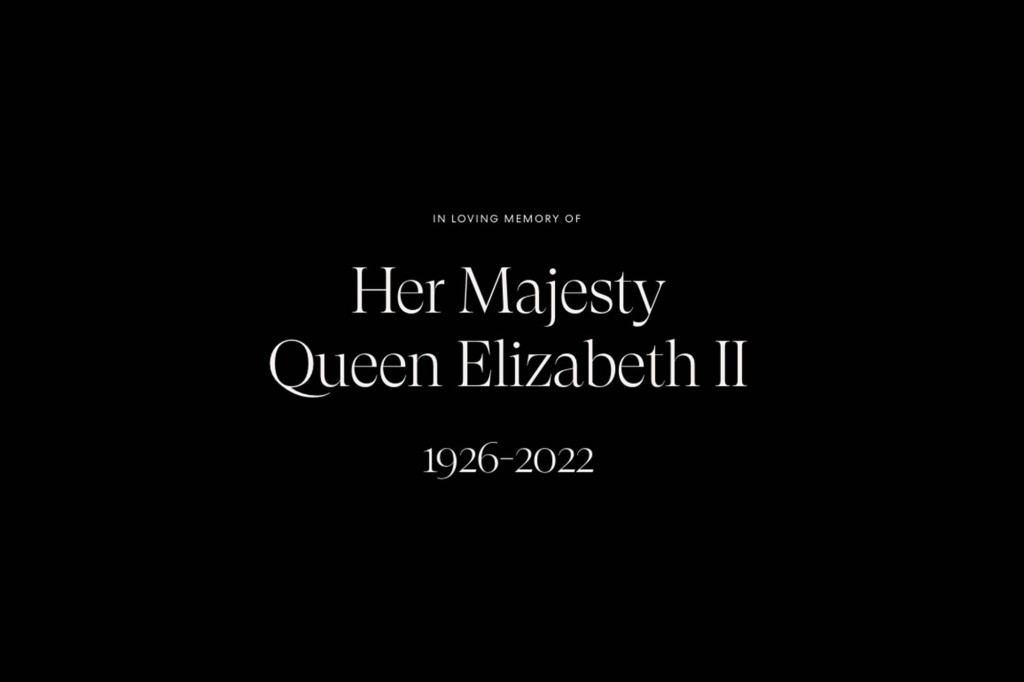 The couple paid tribute to the late monarch by transforming their Archewell foundation’s website to single black page, reading “In loving memory of Her Majesty Queen Elizabeth II. 1926-2022.”