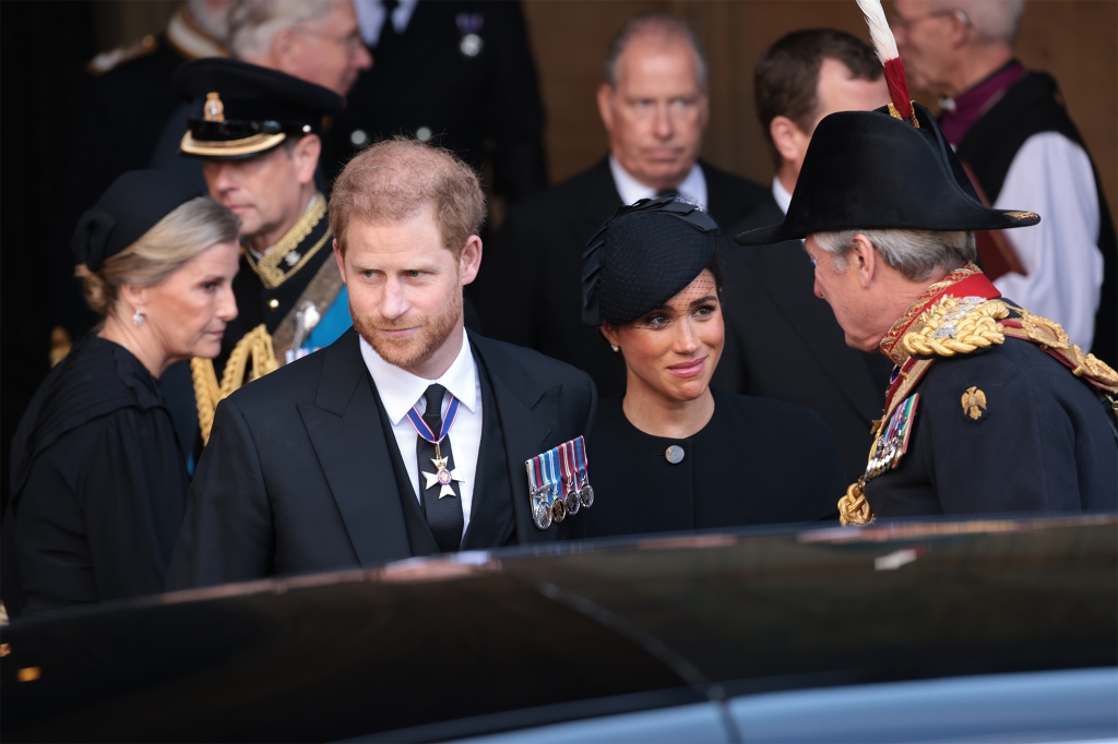 Prince Harry, Duke of Sussex and Meghan, Duchess of Sussex at Westminster Hall on September 14, 2022, in London, England.