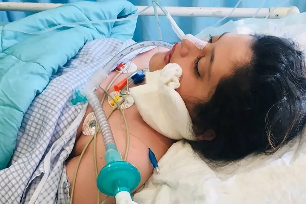 Mahsa Amini in the hospital