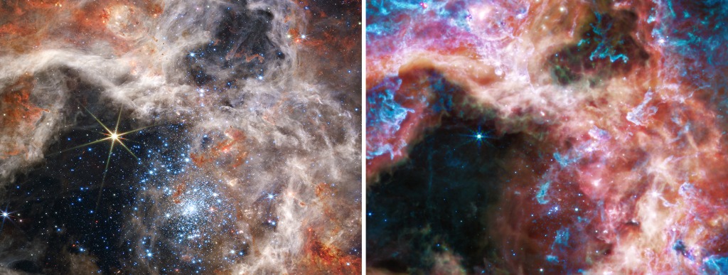 New photos from the James Webb Space Telescope show astounding images of the Orion Nebula.