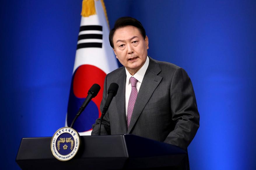 A picture of South Korean President Yoon Suk-yeol.