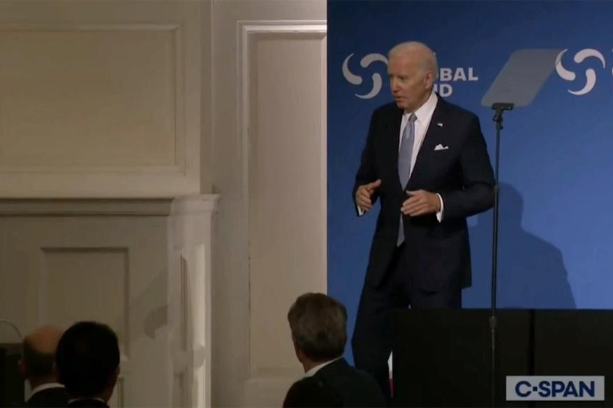 A picture of President Biden at an NYC event.