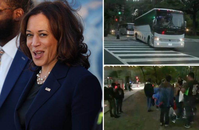 50 migrants arrive at Kamala Harris’ Washington, DC residence