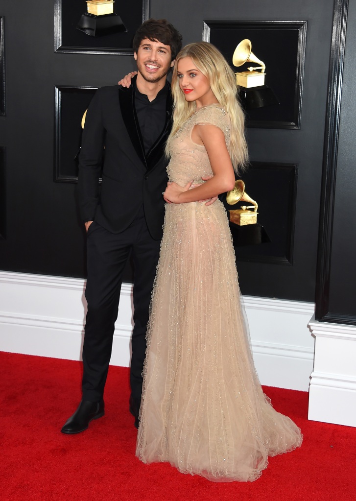Kelsea Ballerini and Morgan Evans at the 61st Annual Grammy Awards held at Staples Center on February 10, 2019, in Los Angeles, CA.