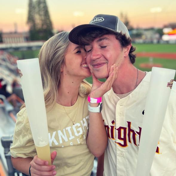 Baseball game with Josie in Oregon.