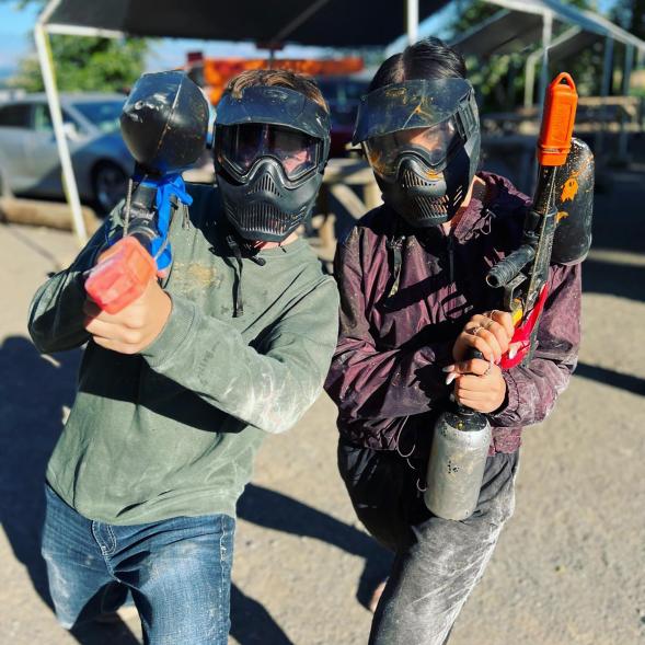 Paintball with Emily in Washington.