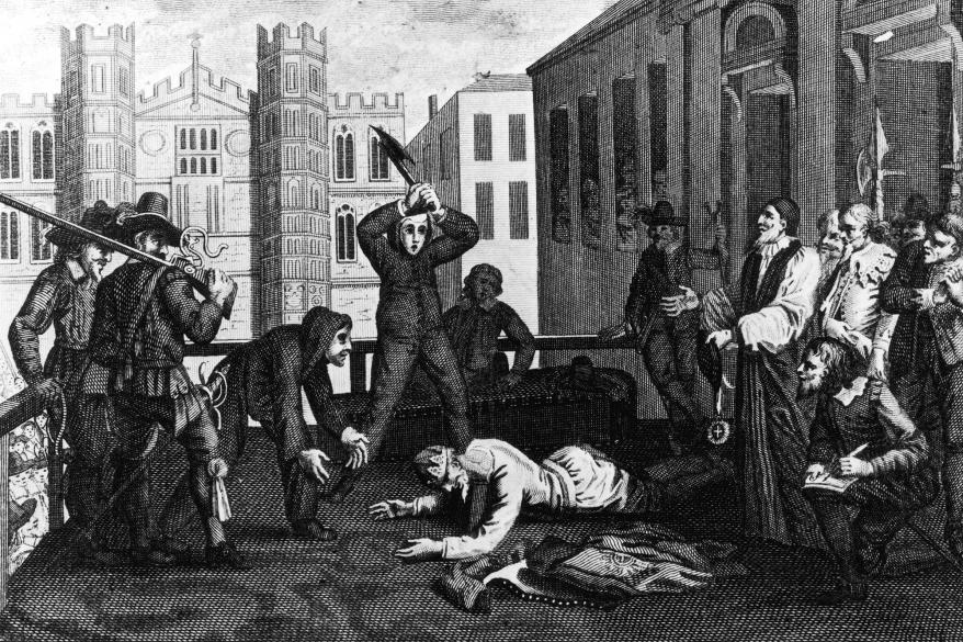 an image of King Charles I getting executed.