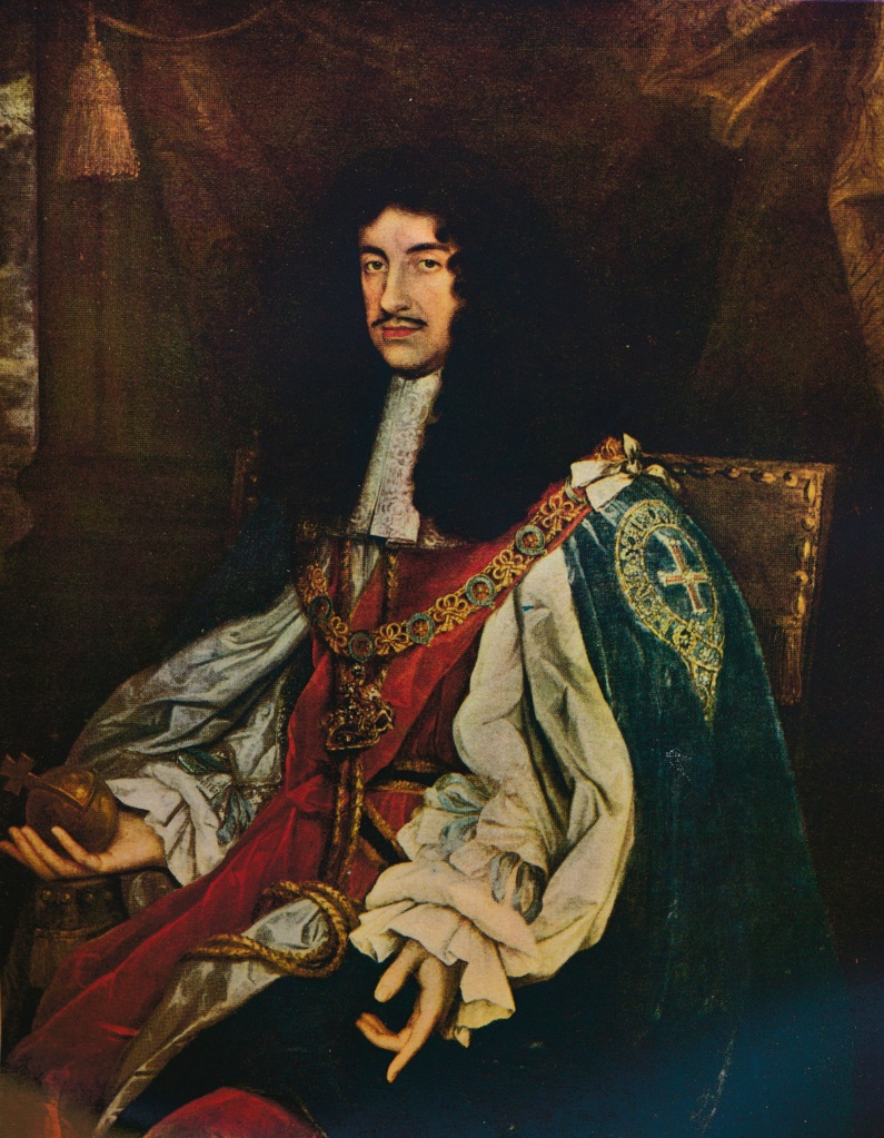 A portrait of King Charles II.