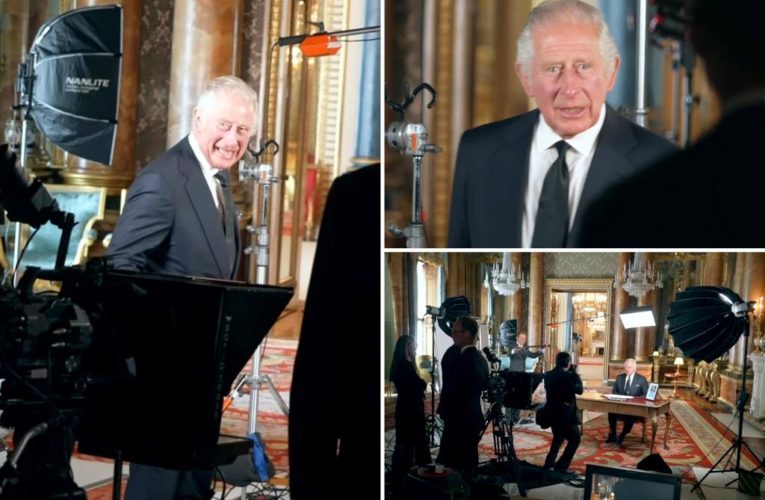 King Charles shows grief behind the scenes of his first speech