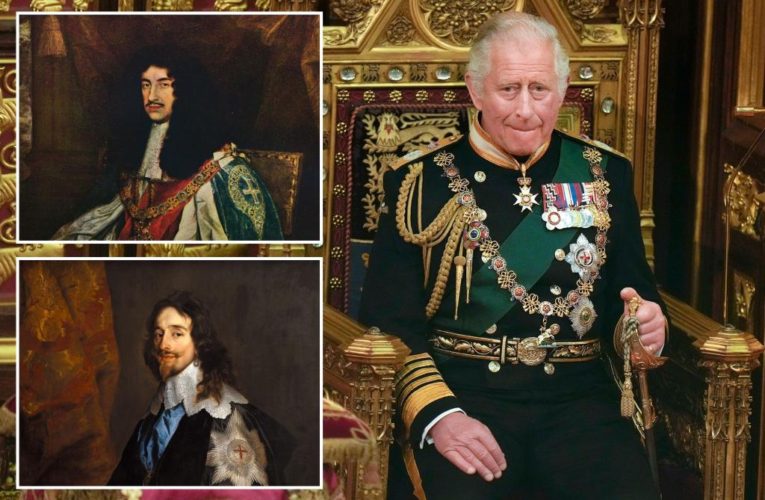 Life and death of King Charles I & II as Charles III becomes king