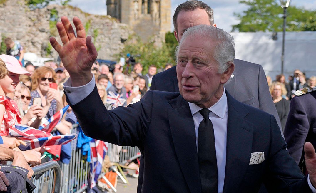 The new king continued to greet adoring crowds, eight days after the death of his beloved mother, Queen Elizabeth II. 