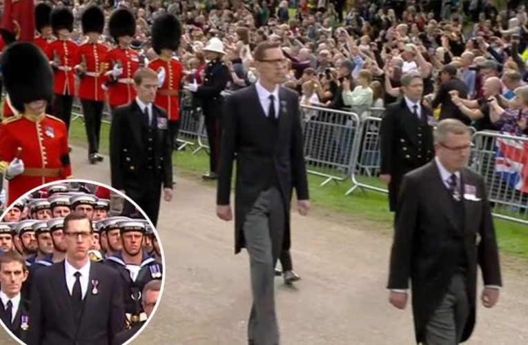 Queen’s ‘insanely tall’ aide sparks jokes at her funeral