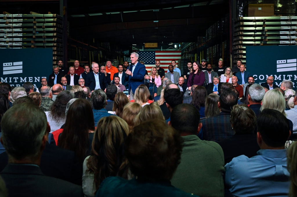 House Minority leader Kevin McCarthy, R-Calif., speaks at DMI Companies in Monongahela, Pa., Friday, Sept. 23, 2022.