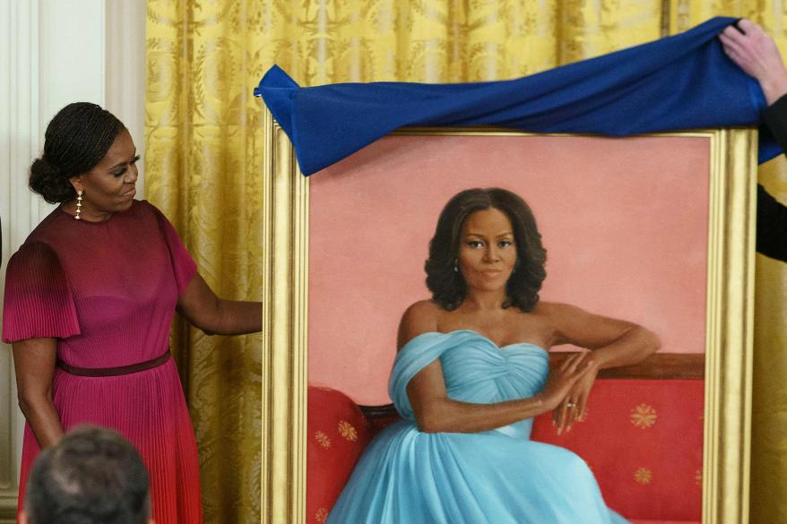 The White House portrait of Michelle Obama.