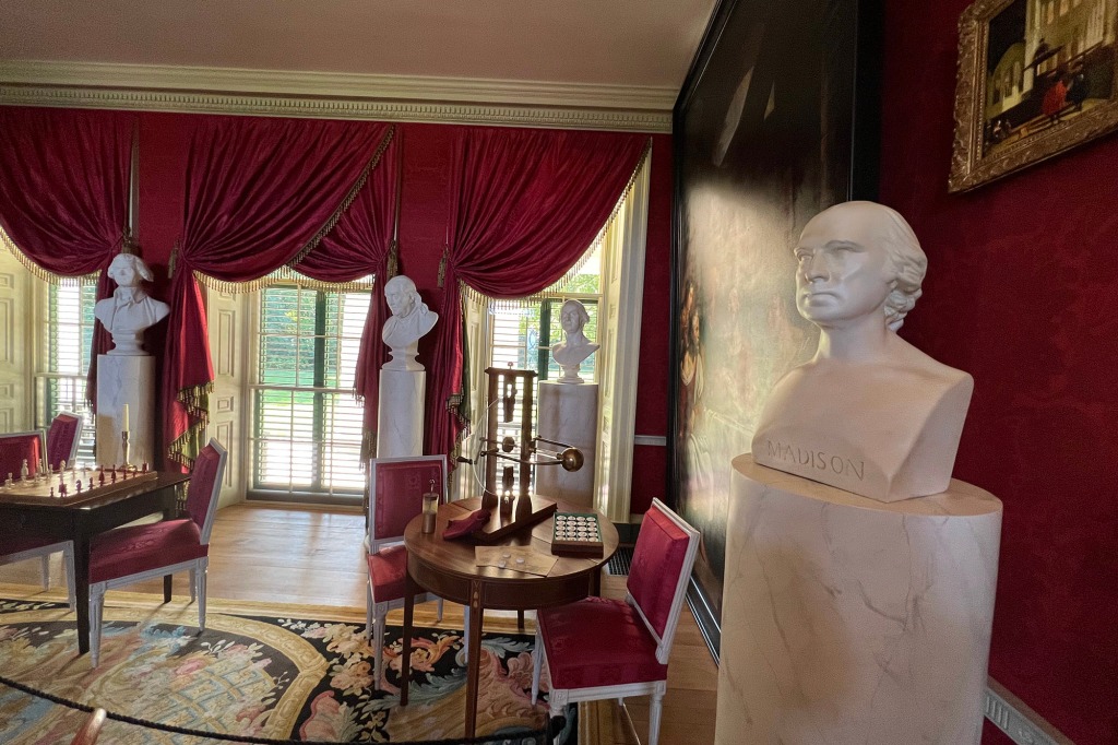 The interior of James Madison's historic home.