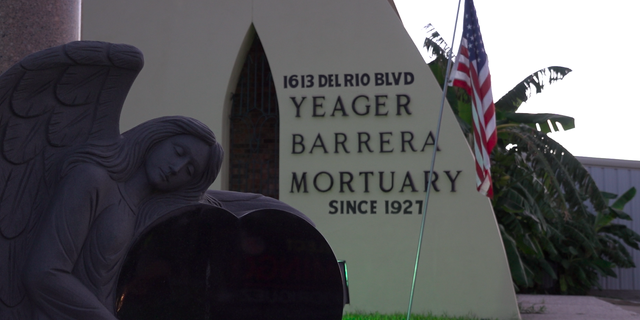 The Yeager Barrera Mortuary in Eagle Pass, Texas. 