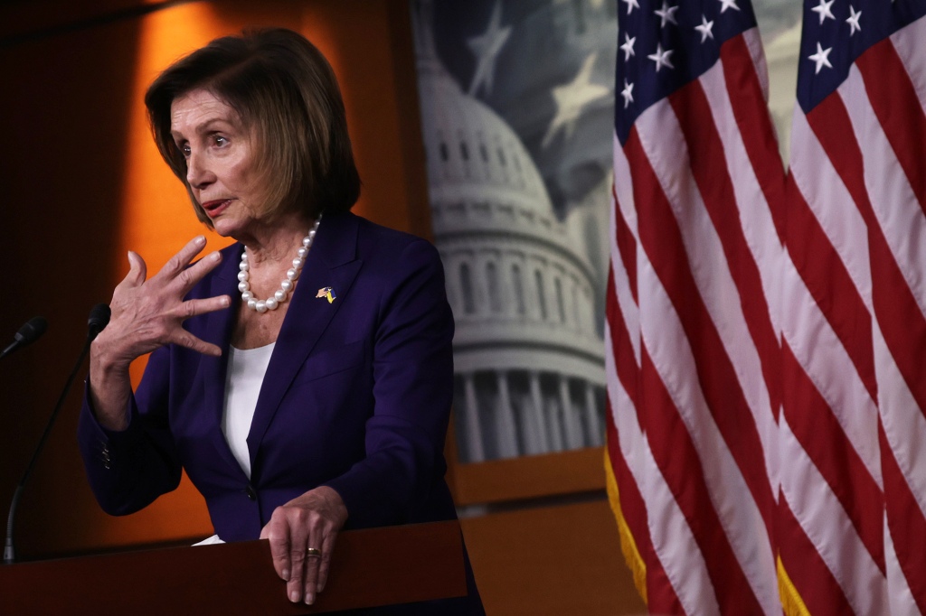 U.S. House Speaker Rep. Nancy Pelosi spoke during a recent news conference.