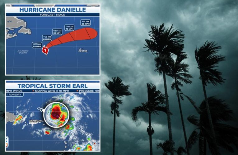 Hurricane Danielle strengthens, Tropical Storm Earl churns in the Atlantic