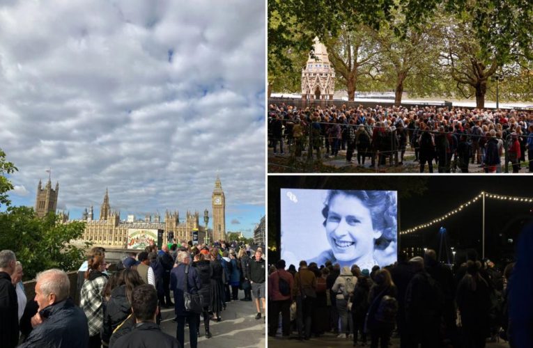 The Queen’s coffin at London’s Westminster Hall wait reaches 14 hours