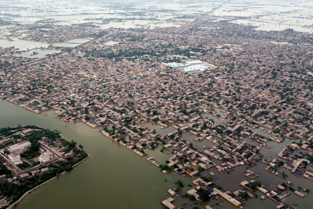 An aerial view of Pakistan.