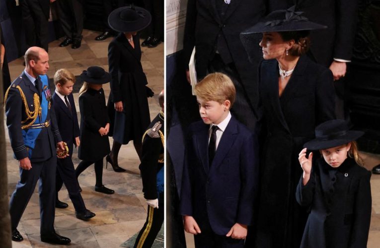Prince George, Princess Charlotte join mourners at Queen Elizabeth’s funeral