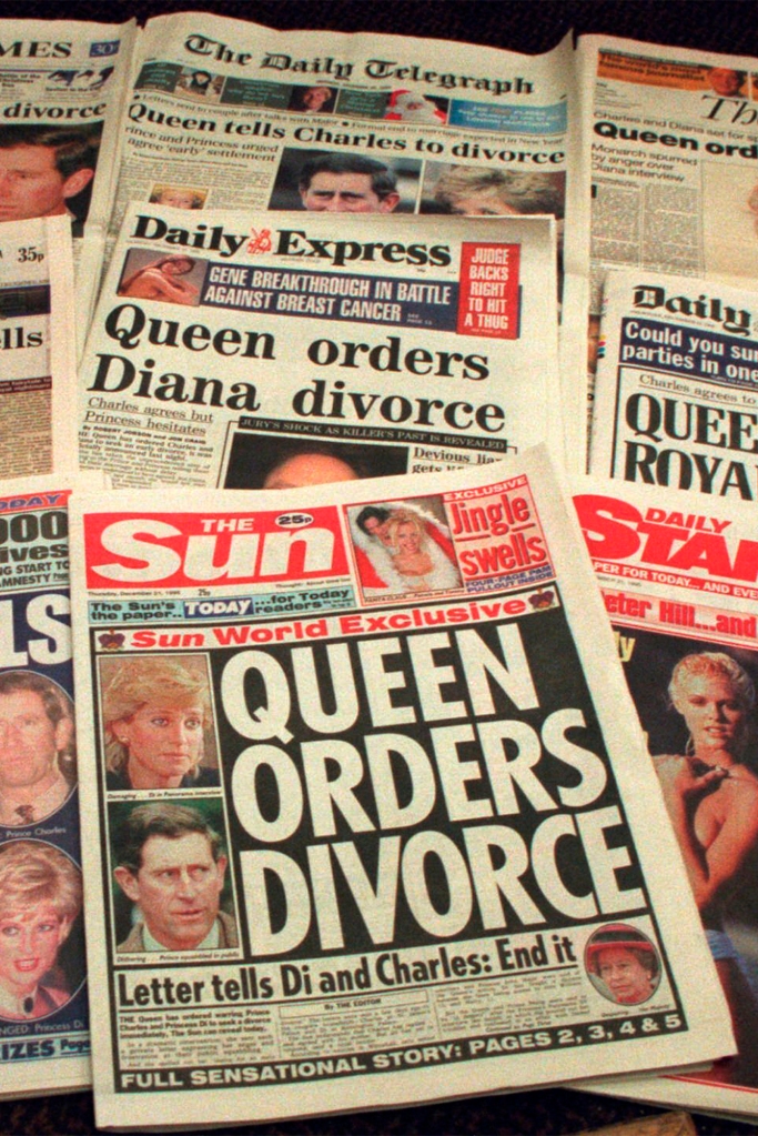 In 1995, British tabloids reported the queen ordered Charles and Diana to divorce to stop the scandals around them — which only intensified.