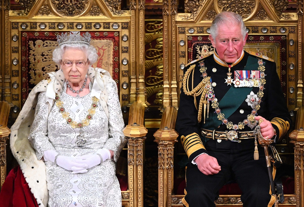 The Queen, left, died at age 96 in Scotland last Thursday. Her son, right, was then proclaimed King Charles III. 