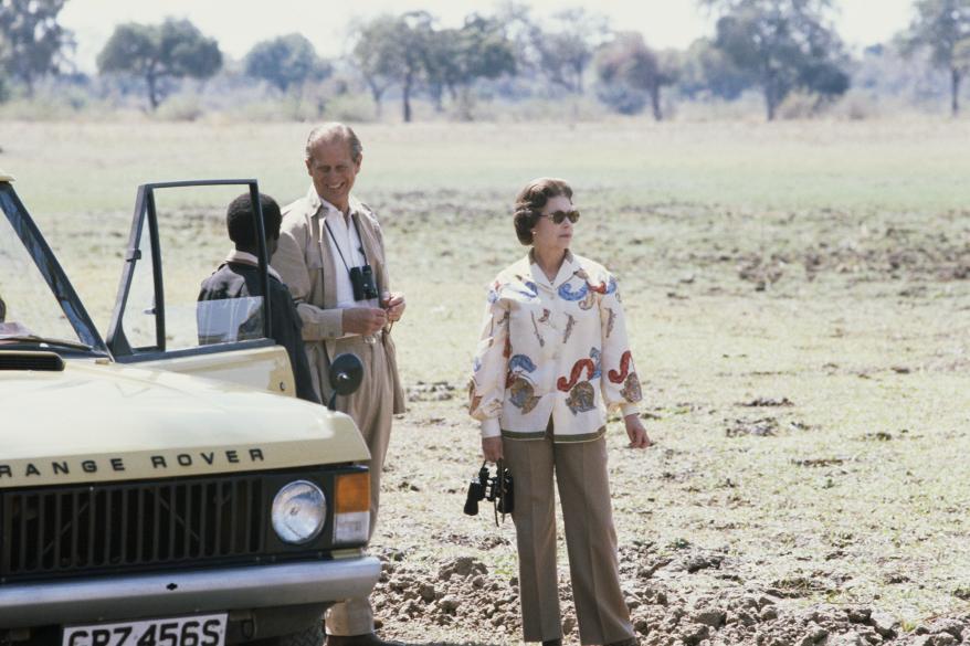Queen Elizabeth and Prince Philip participated in a safari during their state visit to Zambia in 1979.