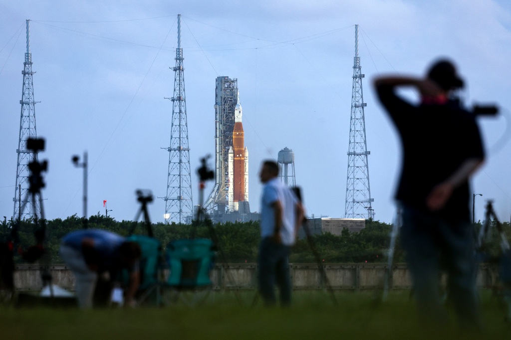 The rocket is part of an effort by NASA to return astronauts to the moon.