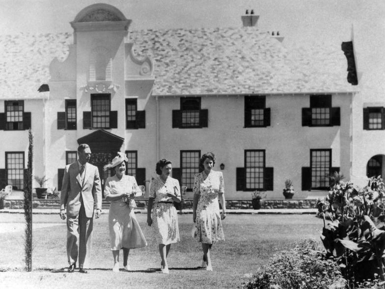 In 1947, the reigning British royalty, including King George VI, Queen Elizabeth, Princess Margaret and Princess Elizabeth, strolled the lawn at the South African Governor-General's Bloemfontein house.