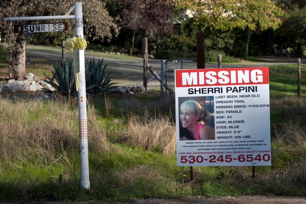 The meeting with police came over three years after Papini claimed she was abducted while jogging in Redding, California.