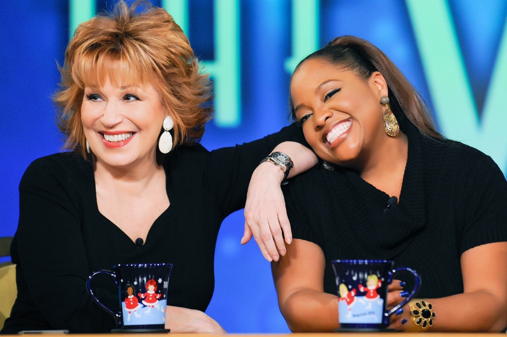 Joy Behar and Sherri Shepherd on "The View" smiling. 