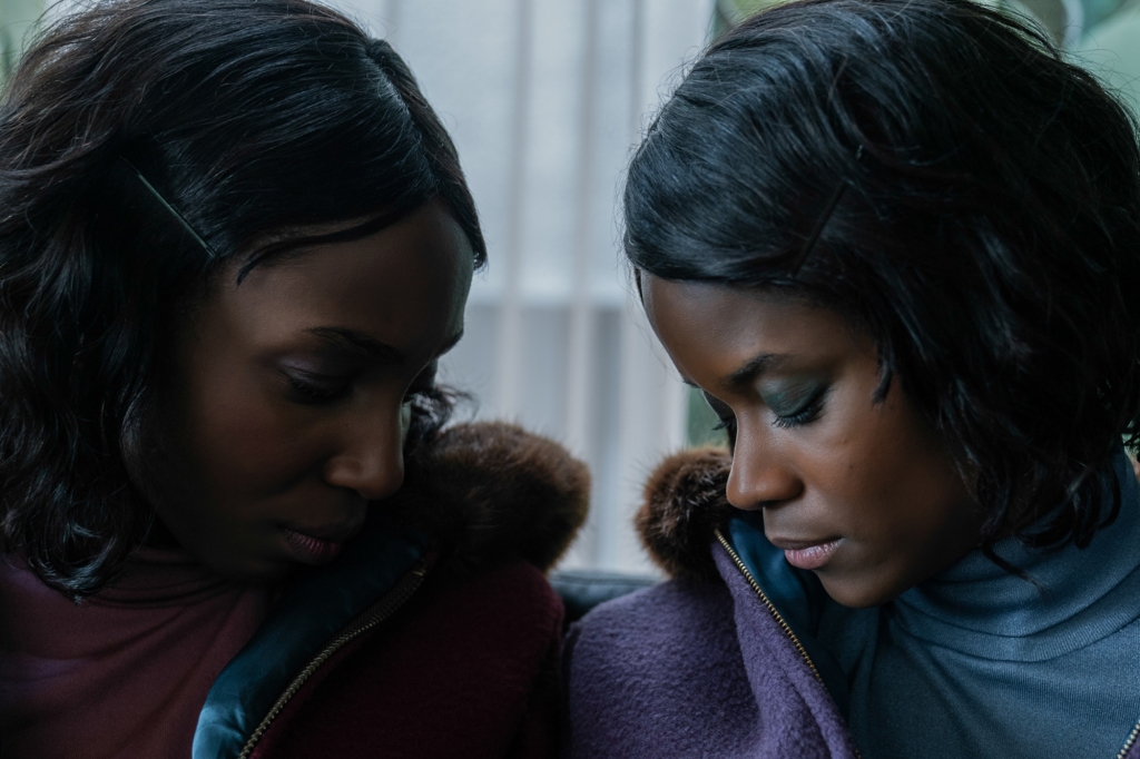 Tamara Lawrance (left) and Letitia Wright share an unusual bond in "The Silent Twins."