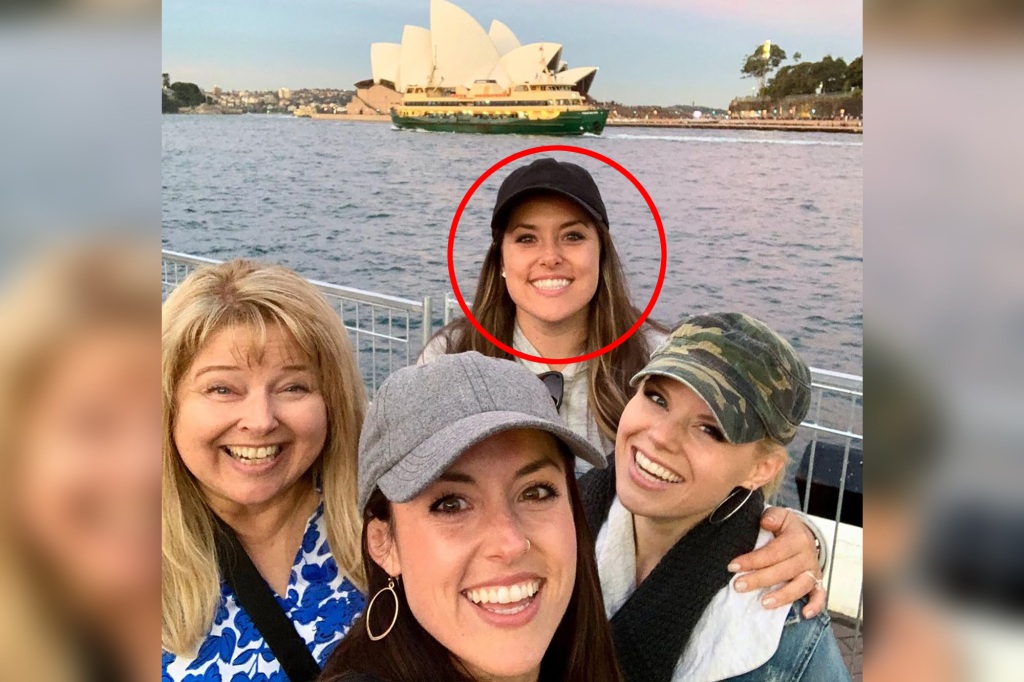 Lauren Hilty, circled, the younger sister of "Smash" star Megan Hilty, right, died in the crash along with her husband, their son and her unborn baby.