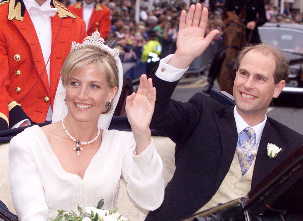 Prince Edward and Sophie on their wedding day in 1999.