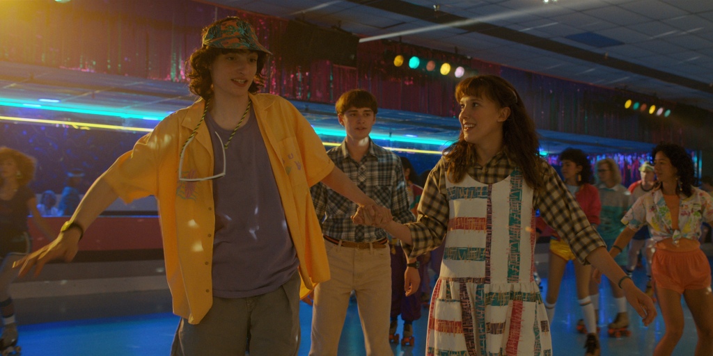 From left to right: Finn Wolfhard as Mike Wheeler, Noah Schnapp as Will Byers and Millie Bobby Brown as Eleven in "Stranger Things."