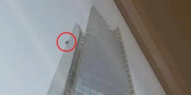 The climber was recorded ascending the building on video posted to social media.