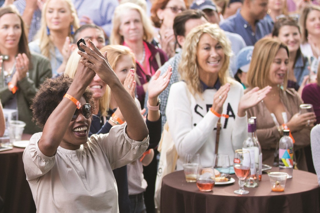 Revelers the Greenwich Food + Wine festival.