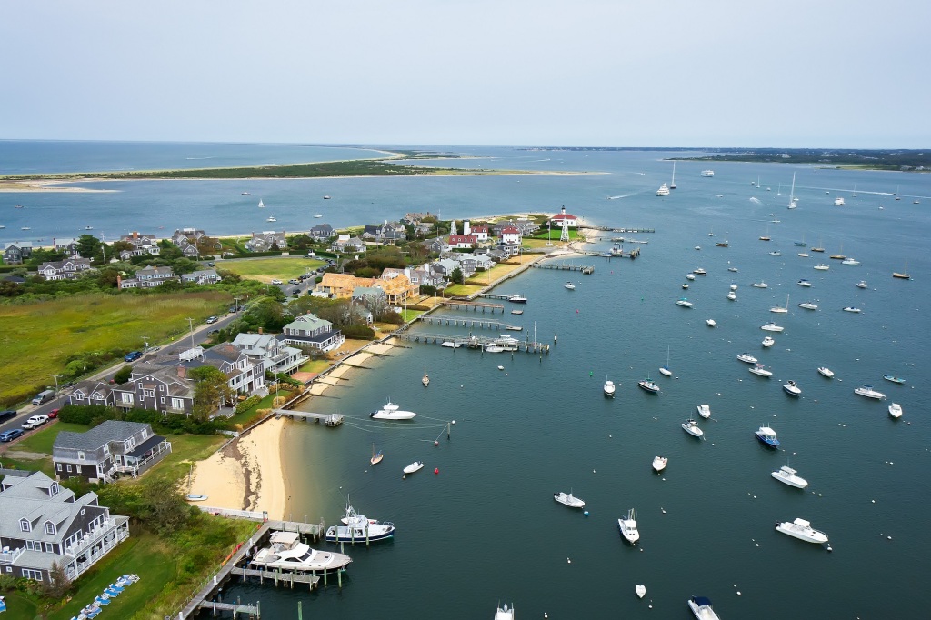 Aerial view of Nantucket. 