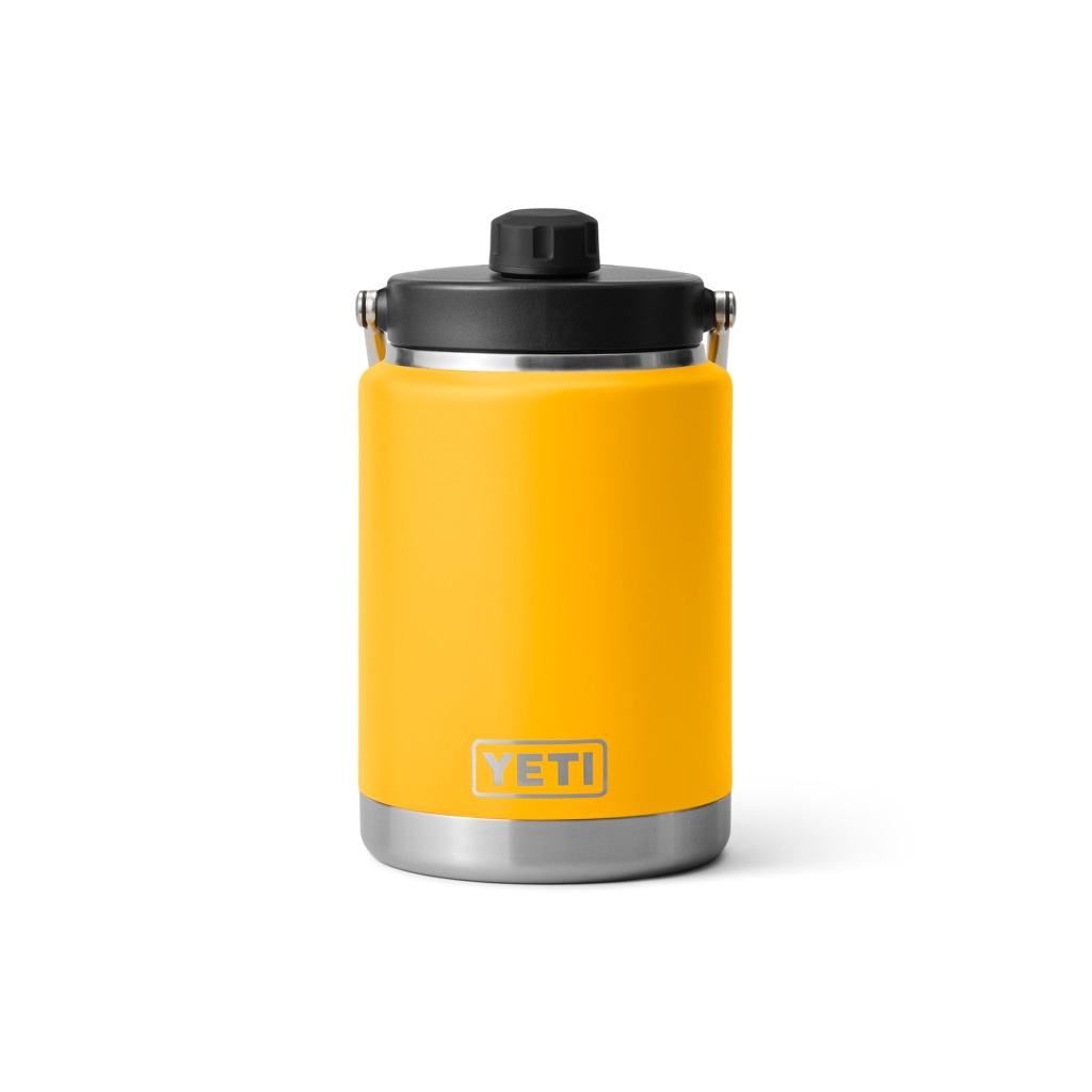 A yellow water jug. 