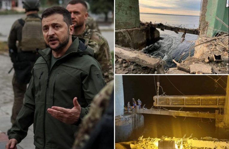 Russia strikes Ukraine city water system, Zelensky tours reclaimed areas