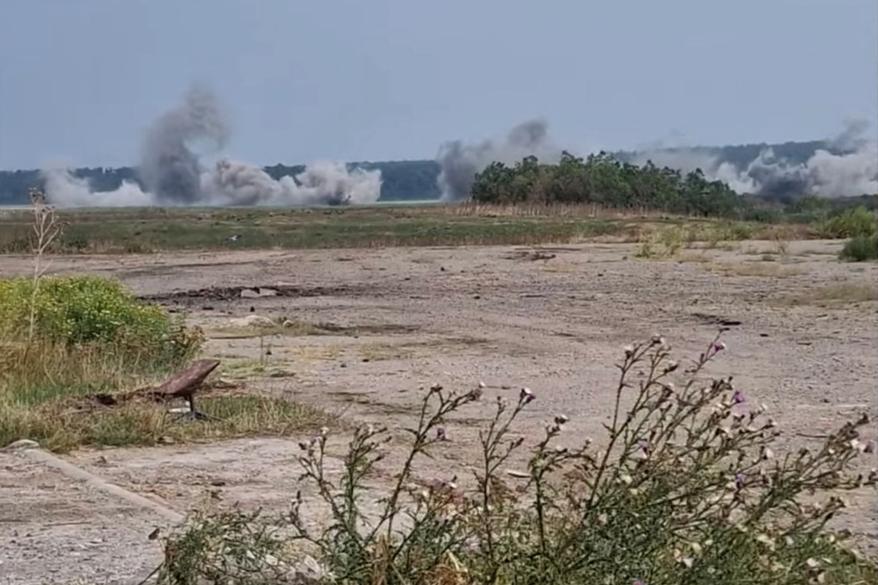 A photo of an area near Andriivka, Ukraine, in the Kherson region.