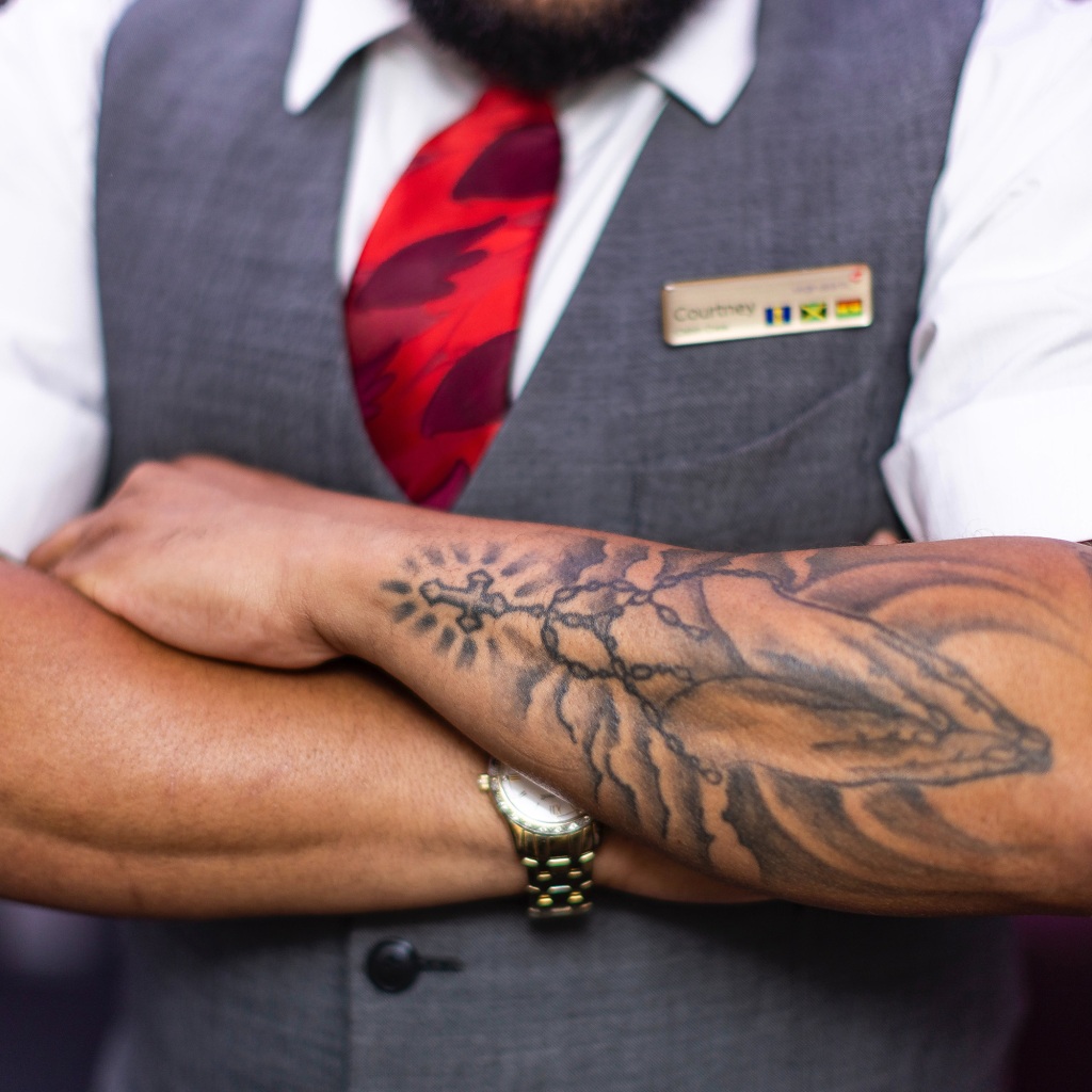 Previously, the airline allowed its employees to display tattoos at work. 